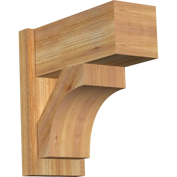 Ekena Millwork Westlake Block Rough Sawn Outlooker, Western Red Cedar, 8"W x 18"D x 18"H OUT08X18X18WTL05RWR - main